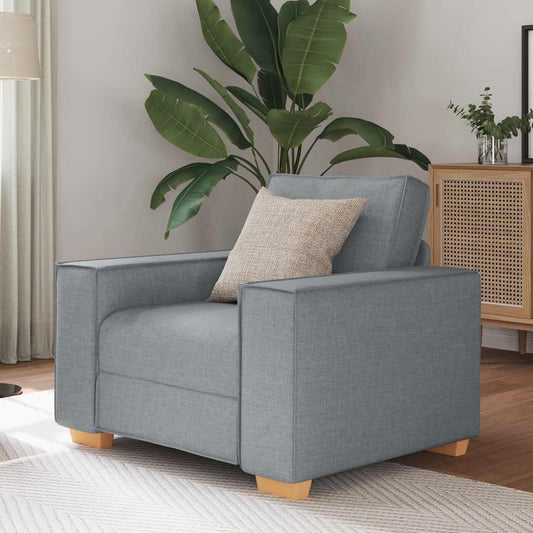 Sofa Stuhl Hellgrau 60 cm Stoff