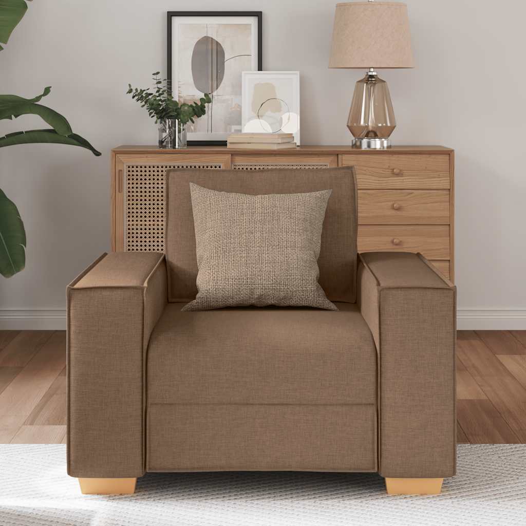 Sofa Stuhl Braun 60 cm Stoff