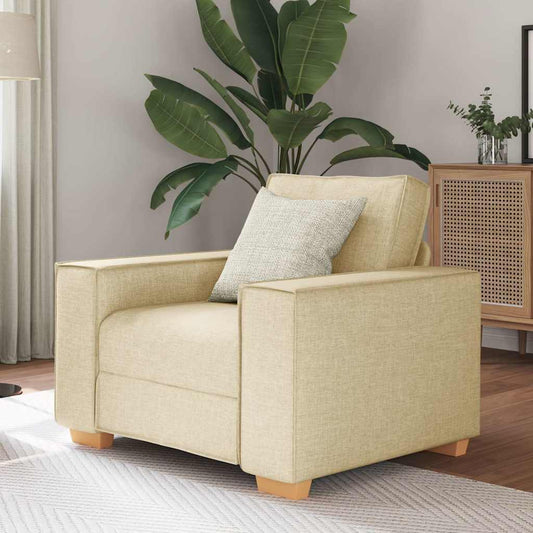 Sofa Stuhl Creme 60 cm Stoff