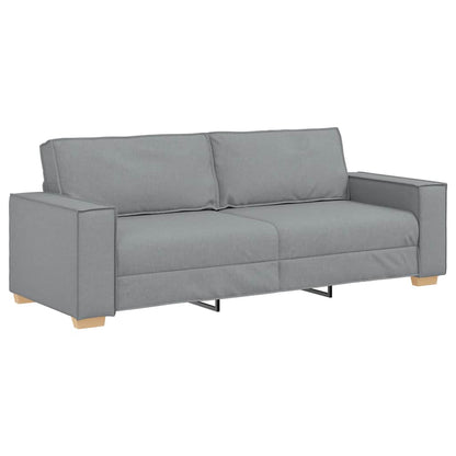 3-Sitzer-Sofa Hellgrau 220x78x84 cm Stoff