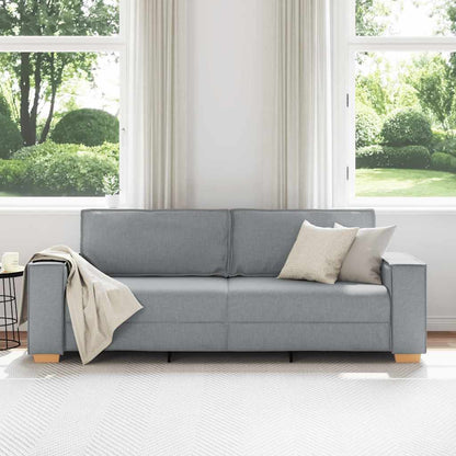 3-Sitzer-Sofa Hellgrau 220x78x84 cm Stoff