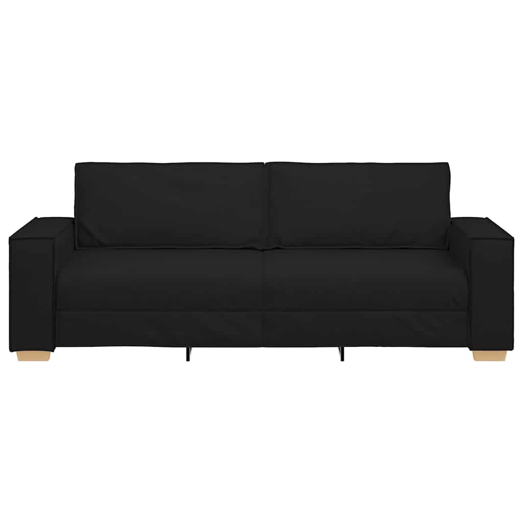 3-Sitzer-Sofa Schwarz 180 cm Stoff