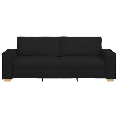 3-Sitzer-Sofa Schwarz 220x78x84 cm Stoff