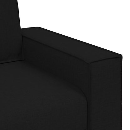 3-Sitzer-Sofa Schwarz 220x78x84 cm Stoff