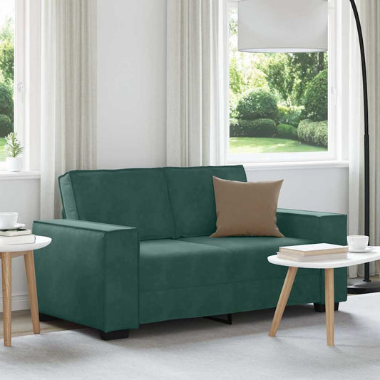 Canapé 2 places velours vert foncé 120 cm