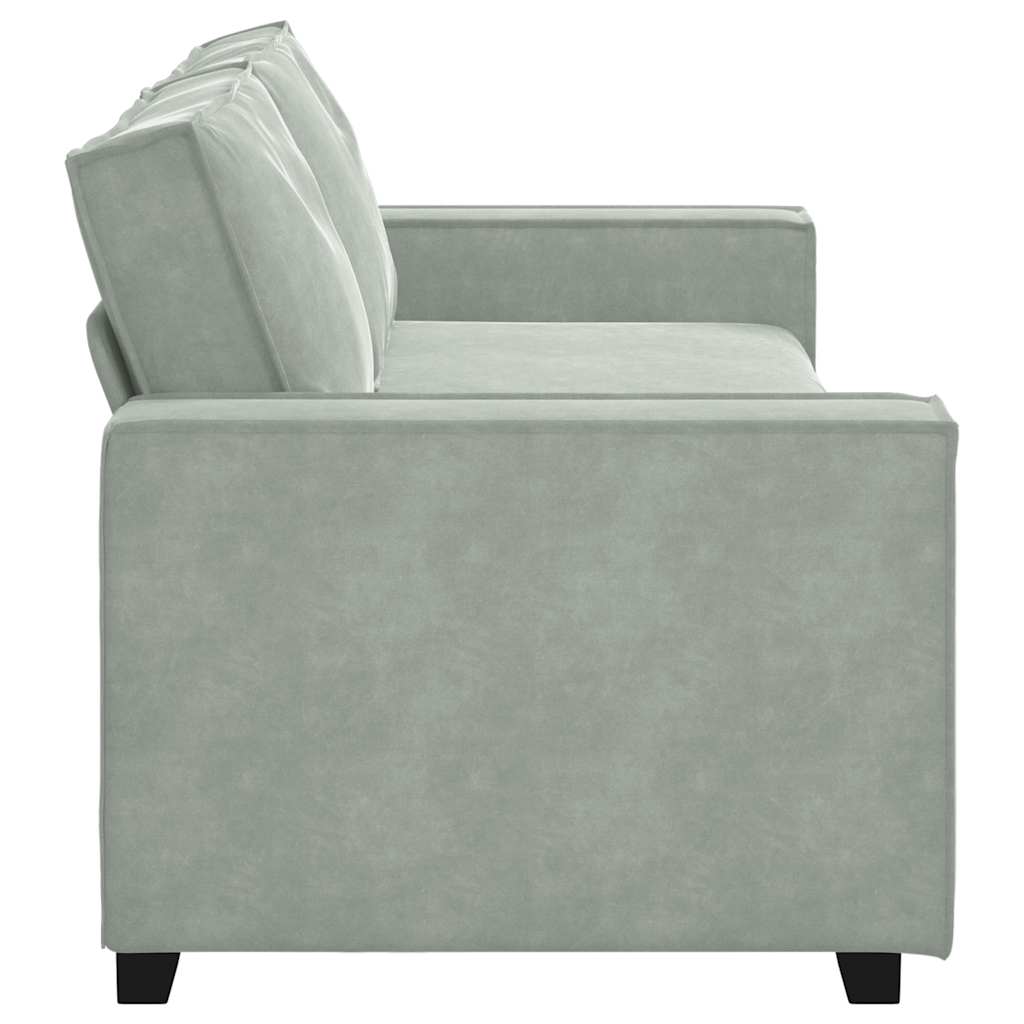 3-Sitzer-Sofa Hellgrau 220x78x84 cm Samt
