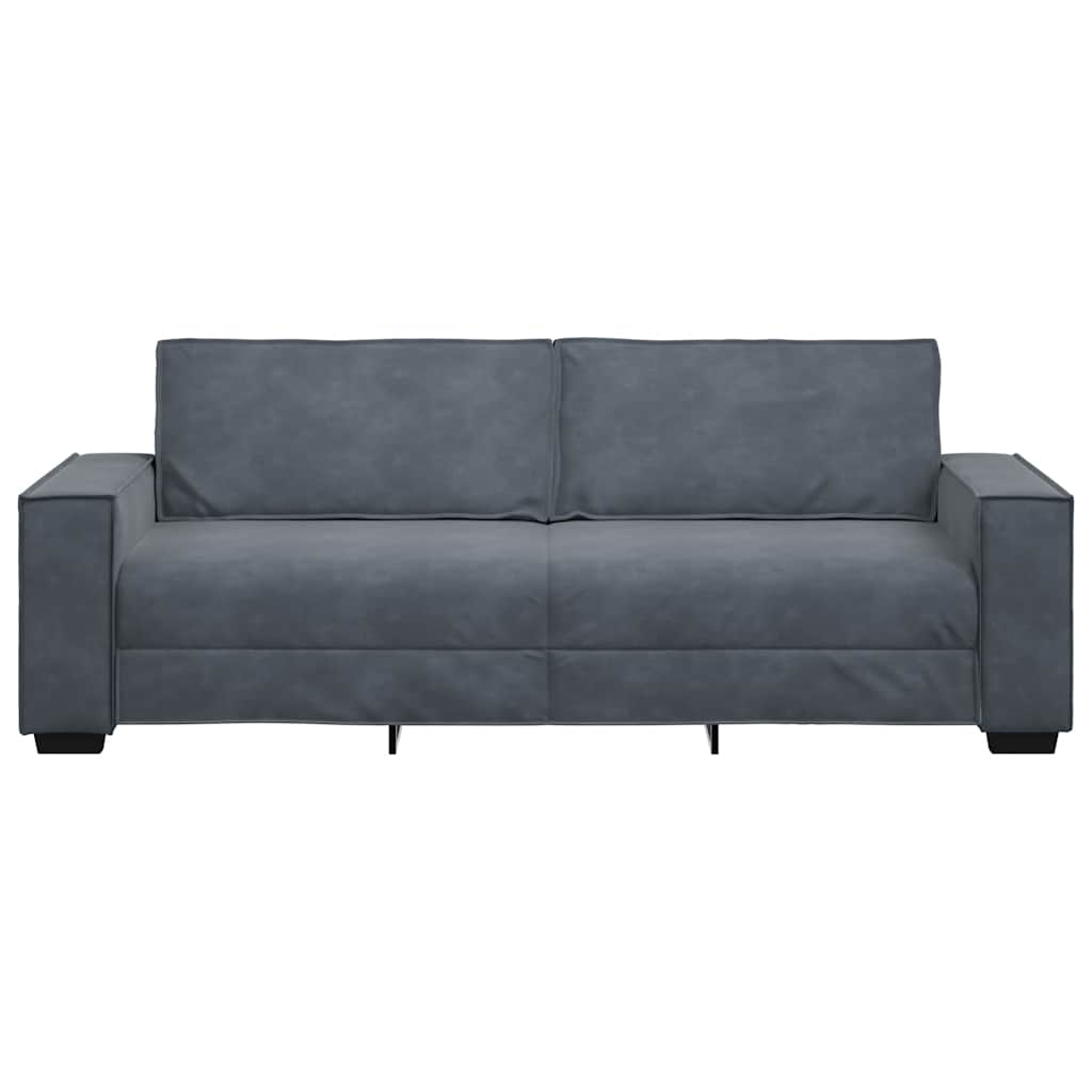 3-Sitzer-Sofa Dunkelgrau 220x78x84 cm Samt