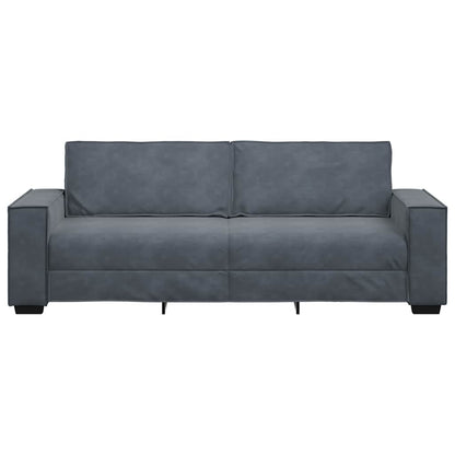 3-Sitzer-Sofa Dunkelgrau 220x78x84 cm Samt