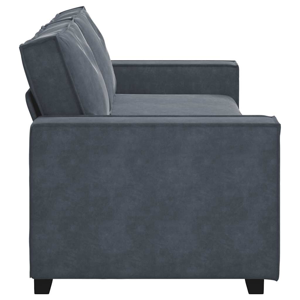 3-Sitzer-Sofa Dunkelgrau 220x78x84 cm Samt