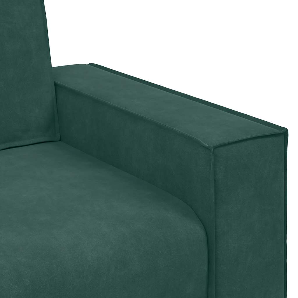 3-Sitzer-Sofa Dunkelgrün 180 cm Samt