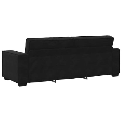 3-Sitzer-Sofa Schwarz 220x78x84 cm Samt
