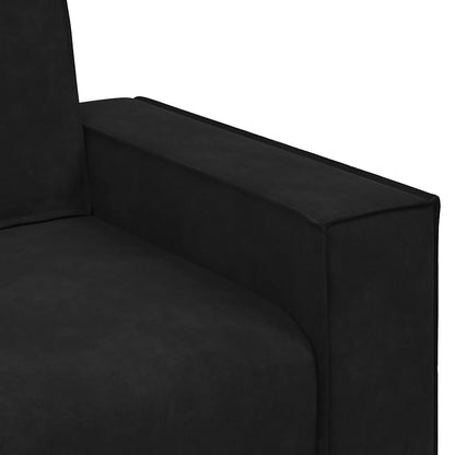 3-Sitzer-Sofa Schwarz 220x78x84 cm Samt