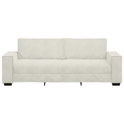 3-Sitzer-Sofa Creme 220x78x84 cm Samt