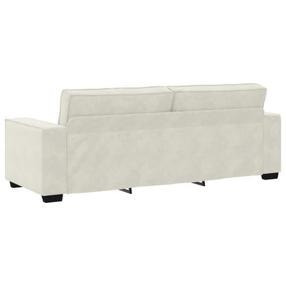 3-Sitzer-Sofa Creme 220x78x84 cm Samt