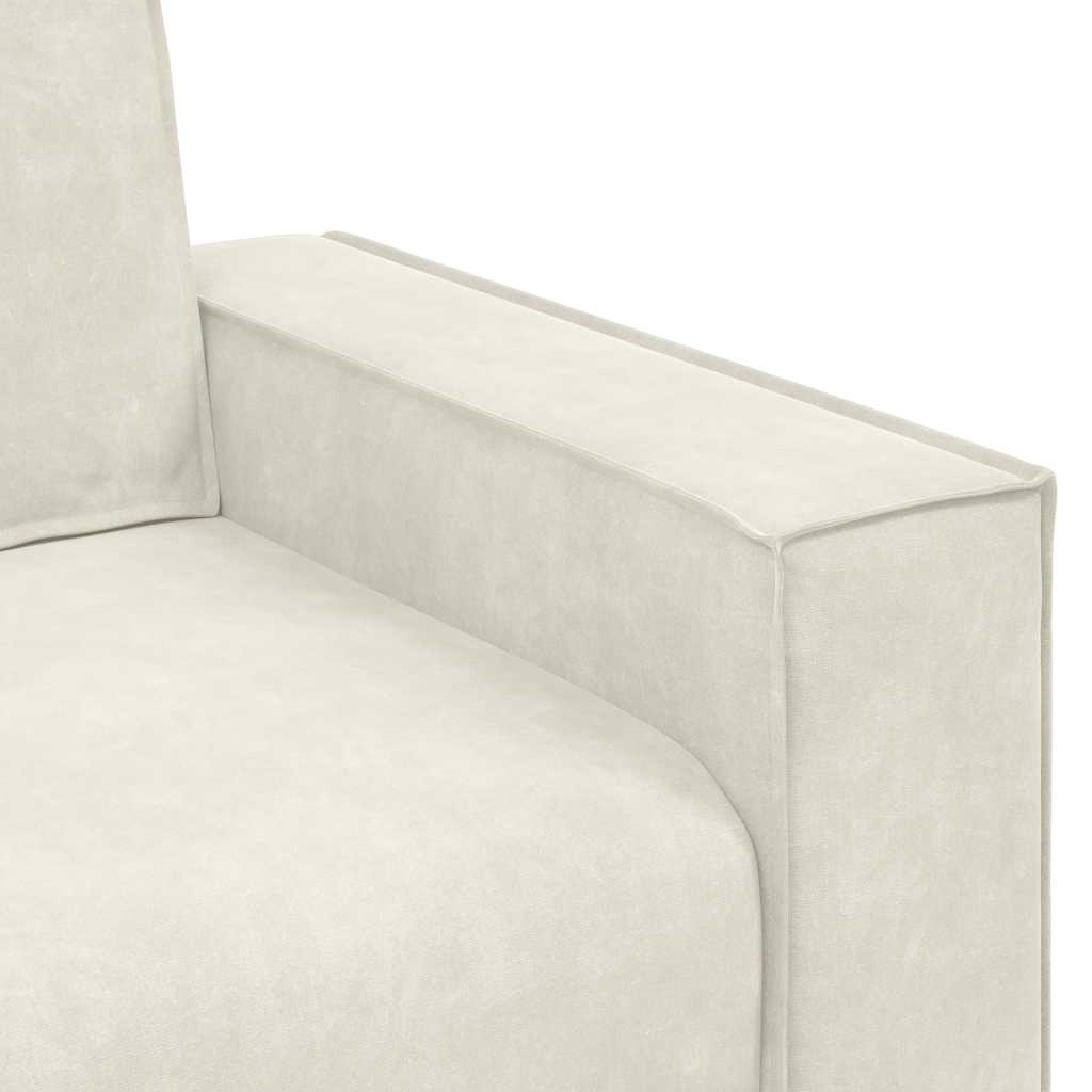 3-Sitzer-Sofa Creme 180 cm Samt