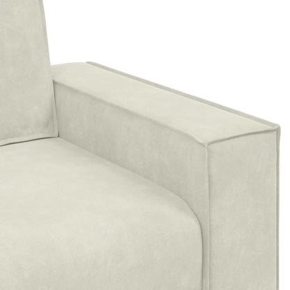 3-Sitzer-Sofa Creme 220x78x84 cm Samt
