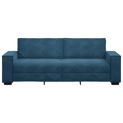 3-Sitzer-Sofa Blau 220x78x84 cm Samt