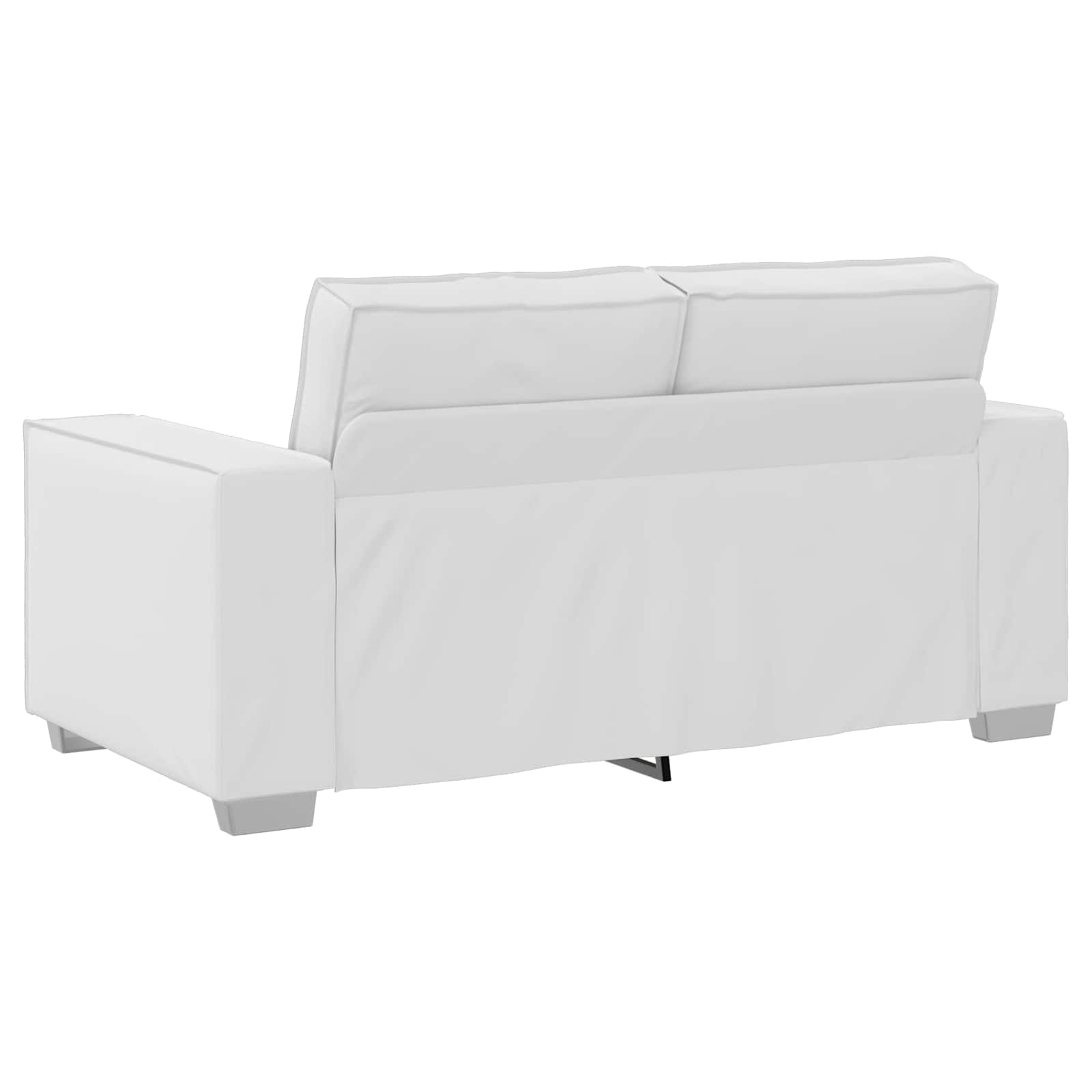 Zweisitzer-Sofa Weiß 160 cm Kunstleder