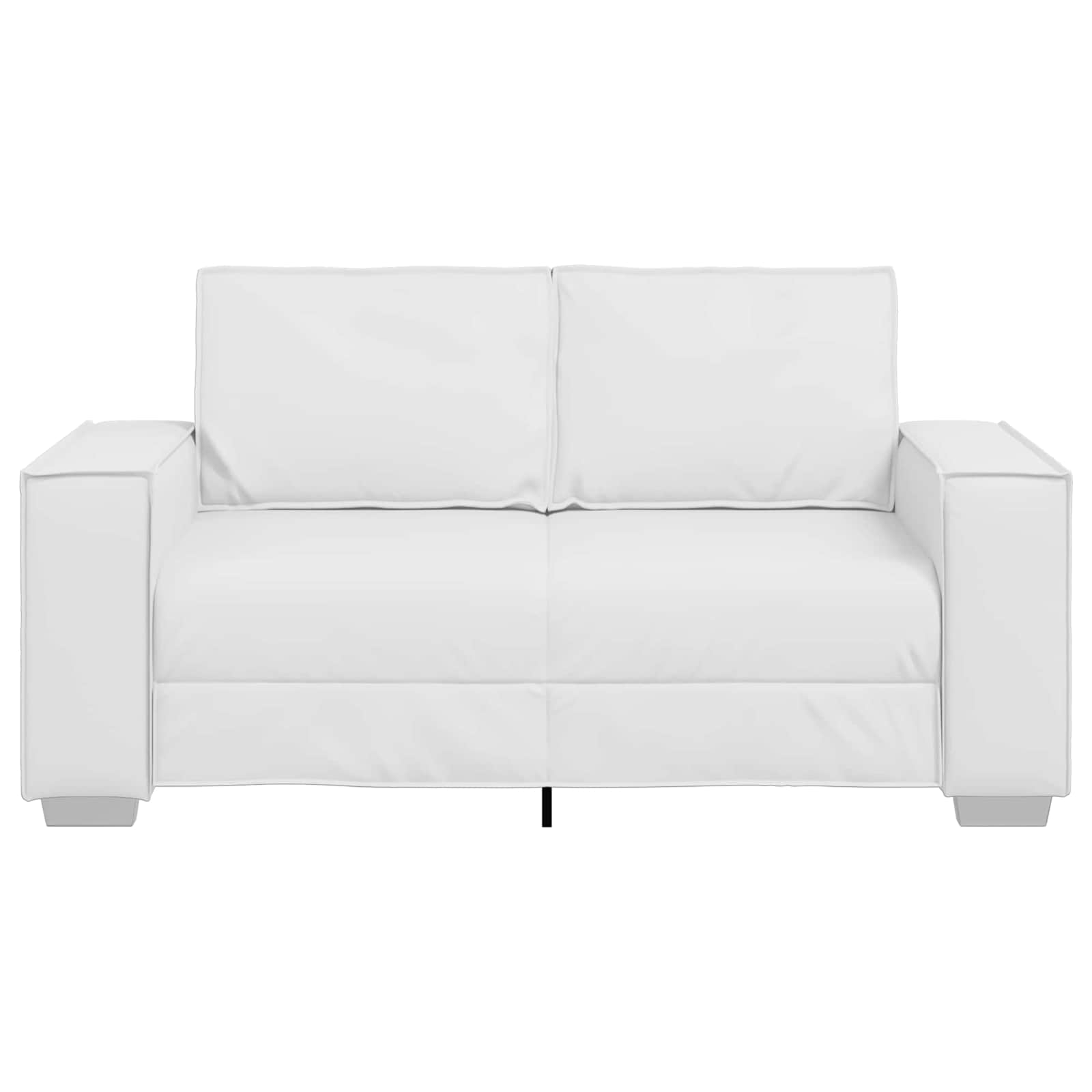 Zweisitzer-Sofa Weiß 160 cm Kunstleder