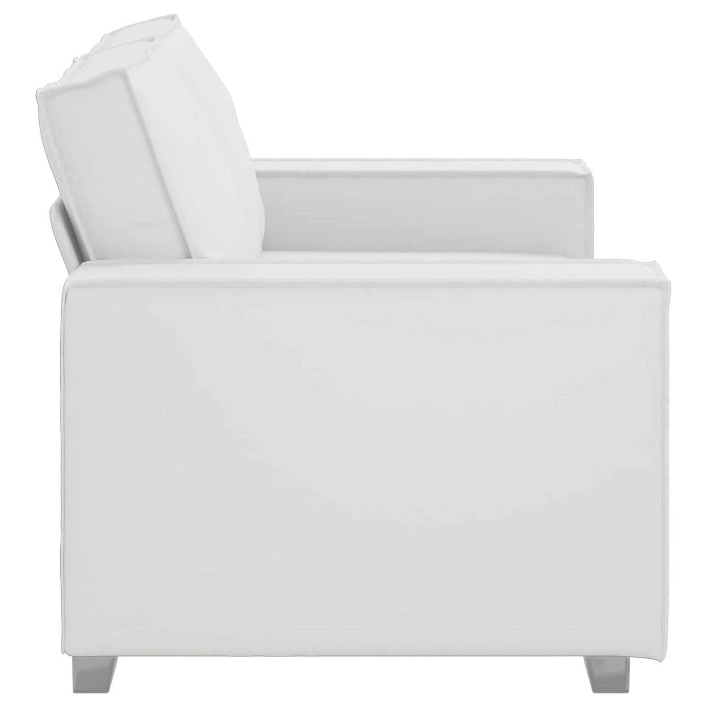 Zweisitzer-Sofa Weiß 160 cm Kunstleder
