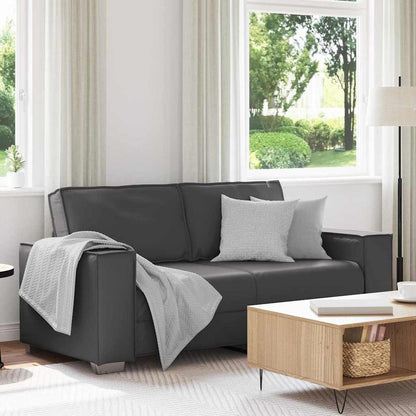 Zweisitzer-Sofa Grau 180 cm Kunstleder