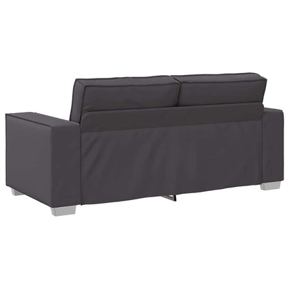 Zweisitzer-Sofa Grau 180 cm Kunstleder