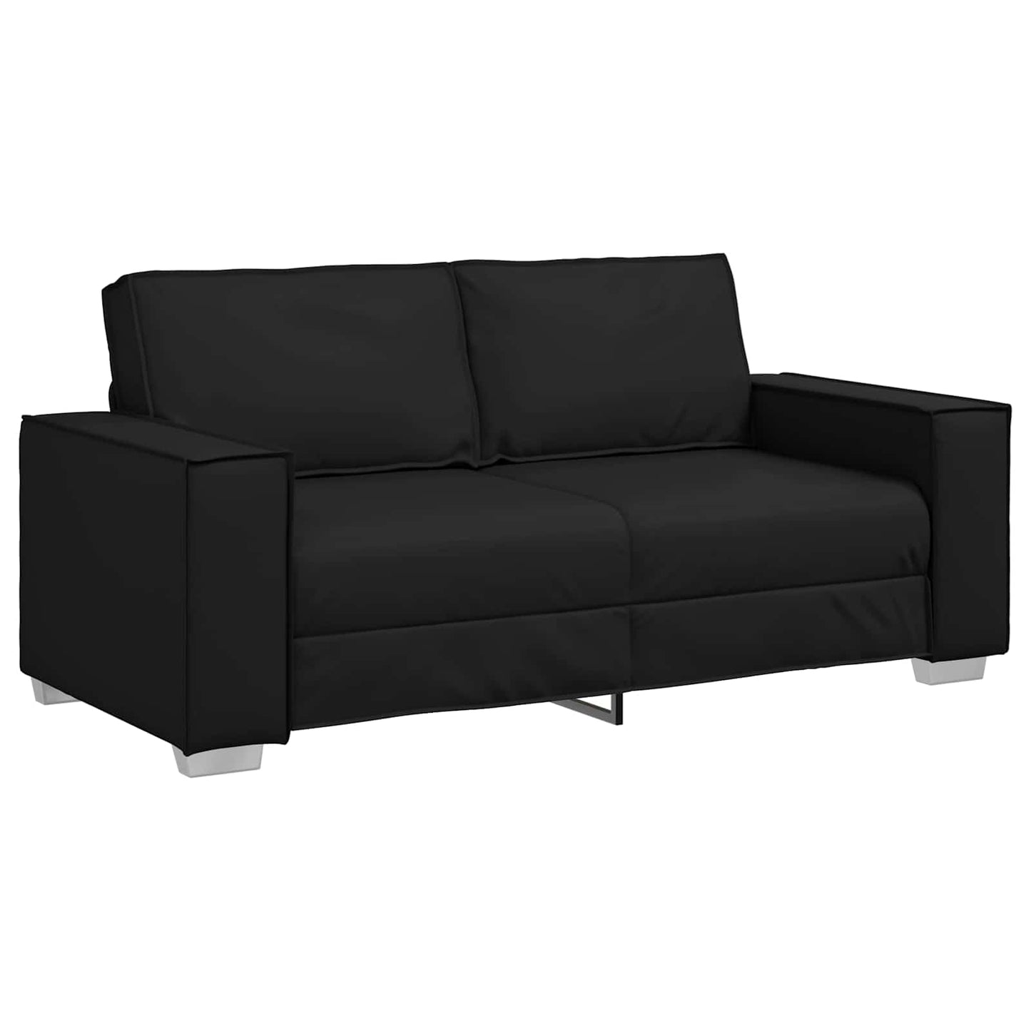 Zweisitzer-Sofa Schwarz 180 cm Kunstleder
