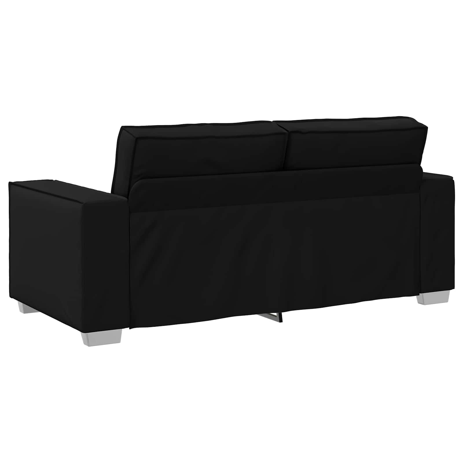Zweisitzer-Sofa Schwarz 180 cm Kunstleder