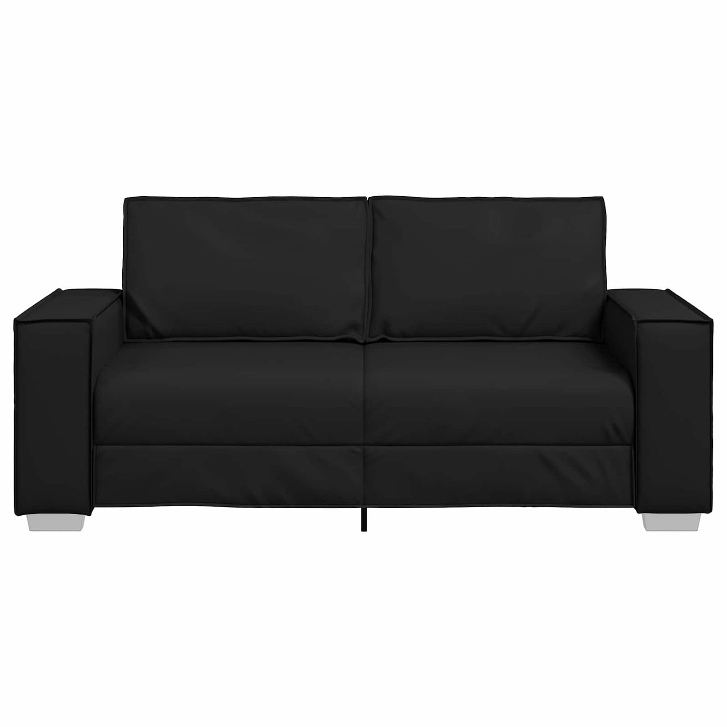 Zweisitzer-Sofa Schwarz 180 cm Kunstleder