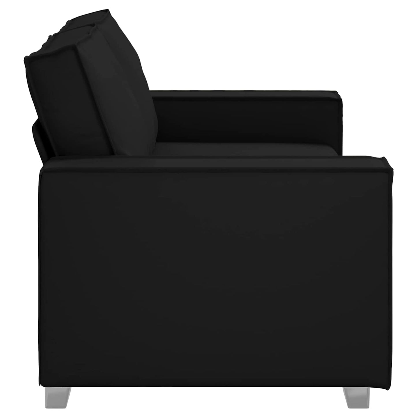 Zweisitzer-Sofa Schwarz 180 cm Kunstleder