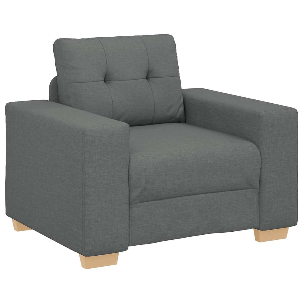 Fauteuil gris foncé 60 cm tissu