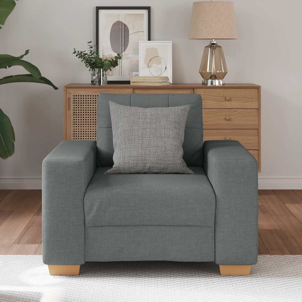 Fauteuil gris foncé 60 cm tissu