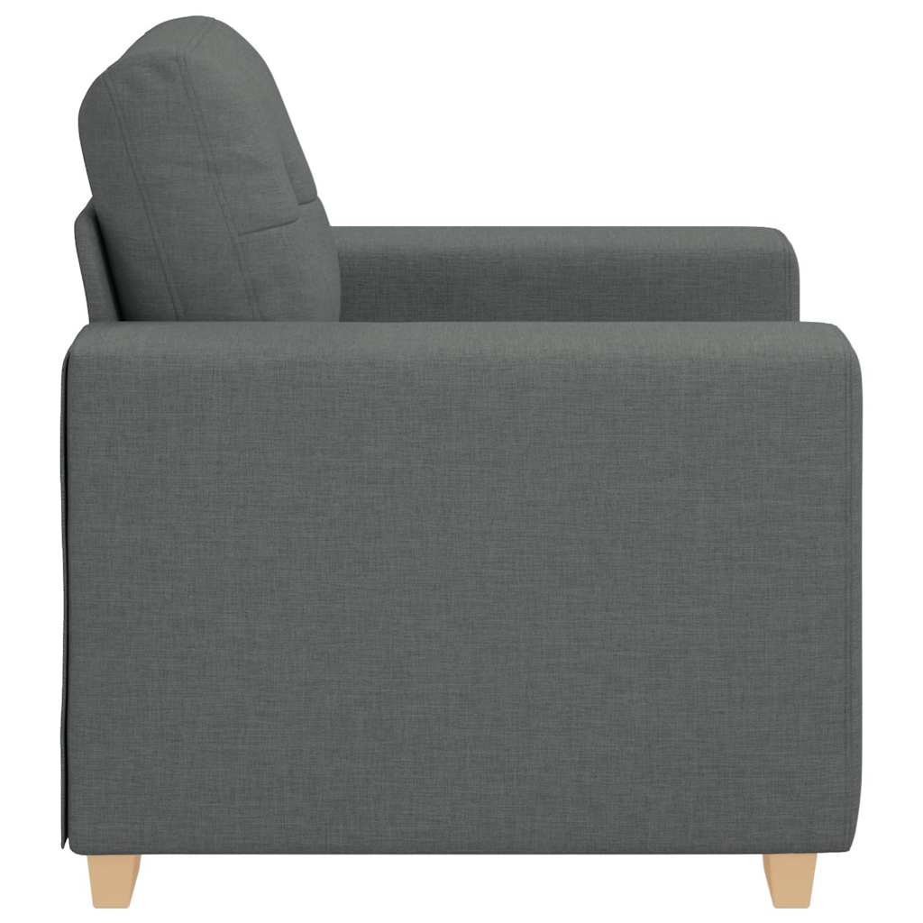 Fauteuil gris foncé 60 cm tissu