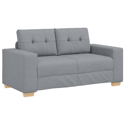 Zweisitzer-Sofa Hellgrau 160x77x82 cm Stoff