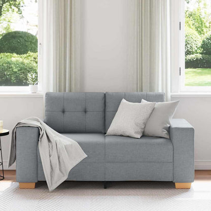 Zweisitzer-Sofa Hellgrau 160x77x82 cm Stoff