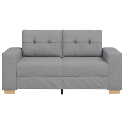 Zweisitzer-Sofa Hellgrau 160x77x82 cm Stoff