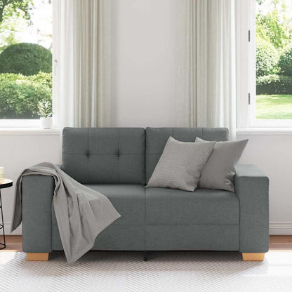 Zweisitzer-Sofa Dunkelgrau 160x77x82 cm Stoff