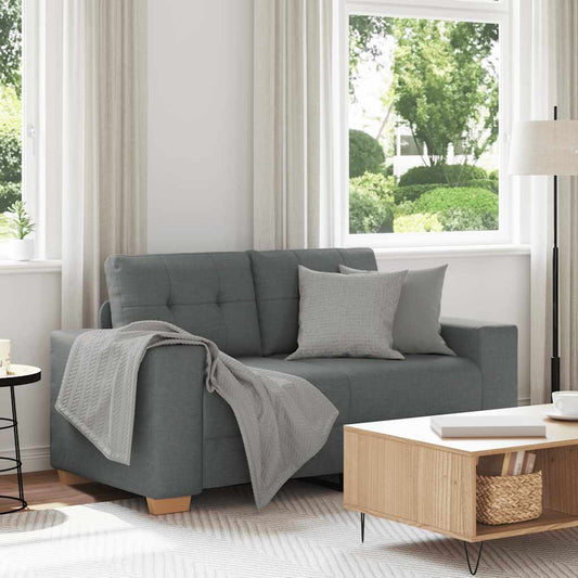Canapé deux places en tissu gris foncé 120 cm