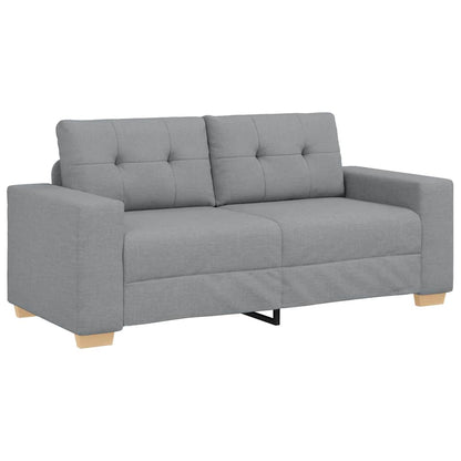Zweisitzer-Sofa Hellgrau 180x77x82 cm Stoff