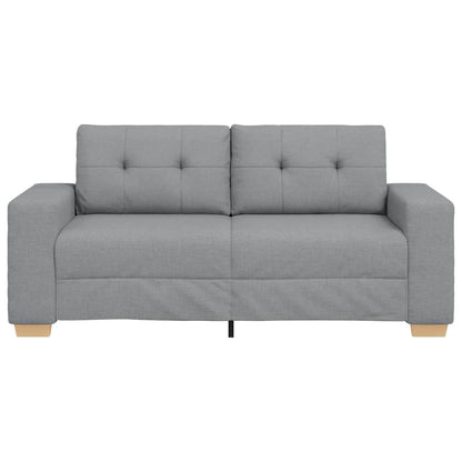 Zweisitzer-Sofa Hellgrau 180x77x82 cm Stoff