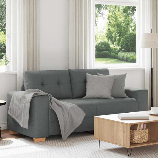 Canapé deux places gris foncé 140 cm tissu