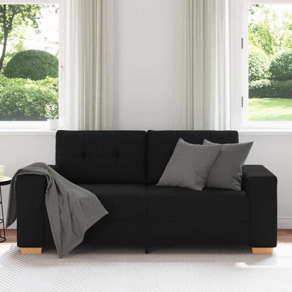 Zweisitzer-Sofa Schwarz 180x77x82 cm Stoff