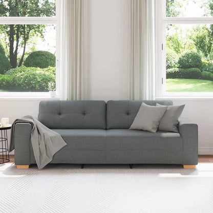 3-Sitzer-Sofa Dunkelgrau 220x78x80 cm Stoff