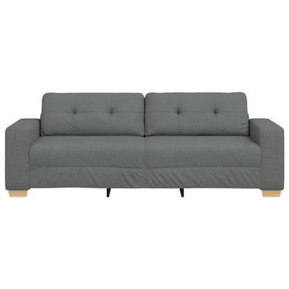 3-Sitzer-Sofa Dunkelgrau 220x78x80 cm Stoff
