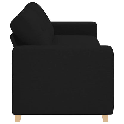 3-Sitzer-Sofa Schwarz 220x78x80 cm Stoff