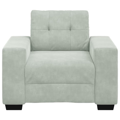 Sessel Hellgrau 100x78x80 cm Samt