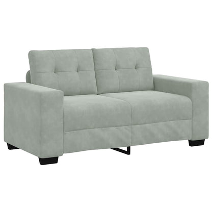Zweisitzer-Sofa Hellgrau 160x77x82 cm Samt