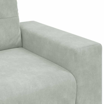 Zweisitzer-Sofa Hellgrau 160x77x82 cm Samt