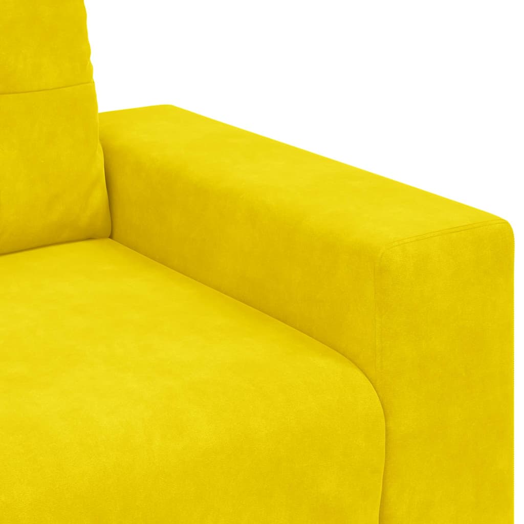 Zweisitzer-Sofa Gelb 120 cm Samt