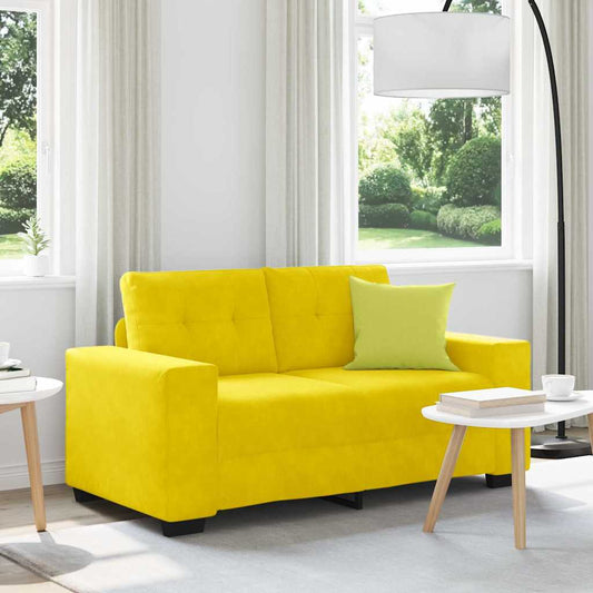Zweisitzer-Sofa Gelb 120 cm Samt